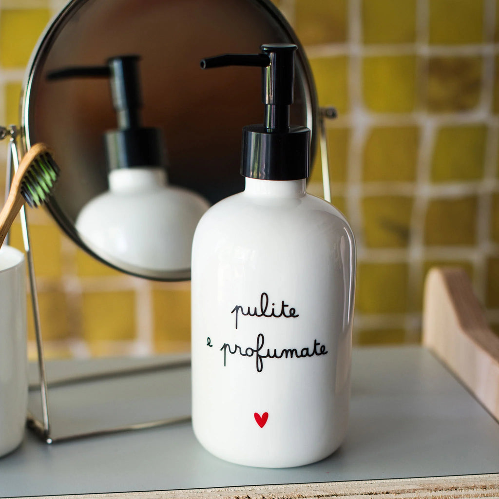 Dispenser bianco "Pulite e profumate" - Simple Day