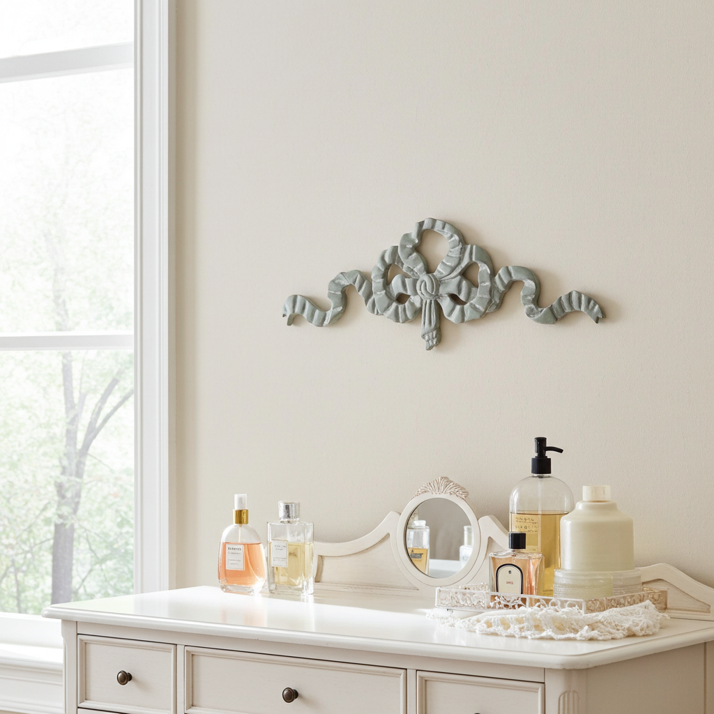 Decorazione da parete a forma di fiocco sulle tonalità del verde - Blanc Mariclò