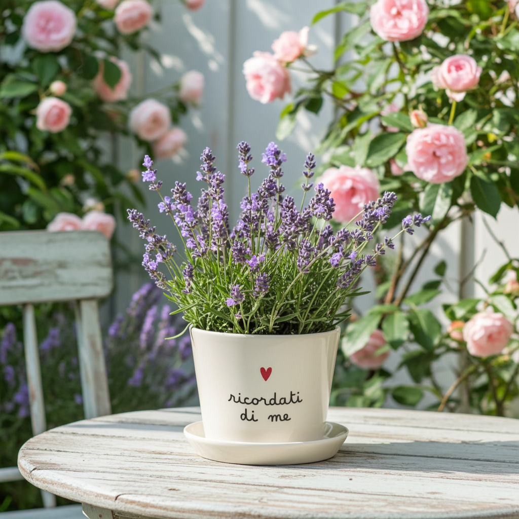 Vaso "Ricordati di me" con sottovaso - Simple Day