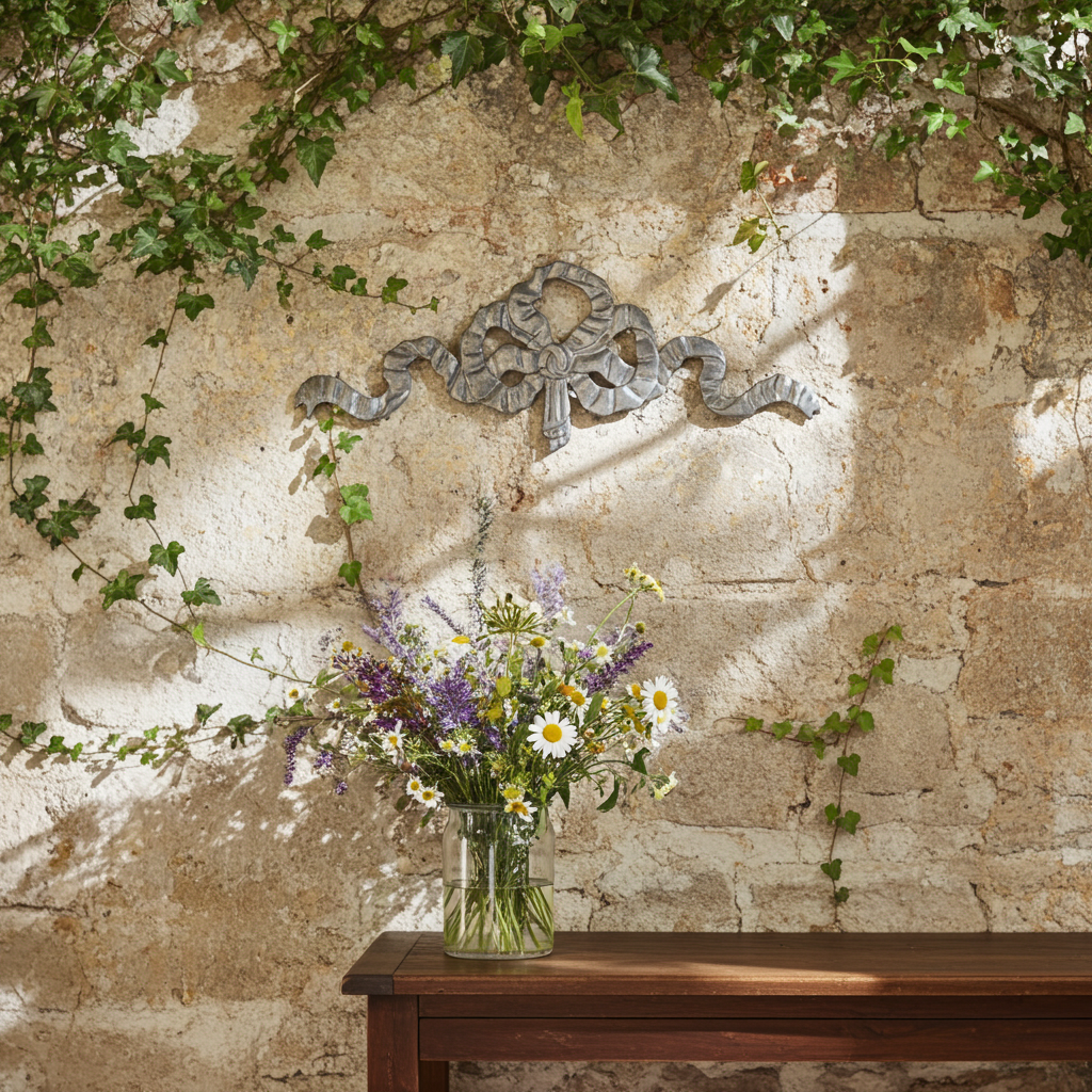 Decorazione da parete a forma di fiocco sulle tonalità del verde - Blanc Mariclò