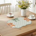 Tovaglietta vinile verde con decoro cagnolini - Blanc Mariclò