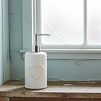 Dispenser sapone liquido con cuore bianco - Luxe Lodge