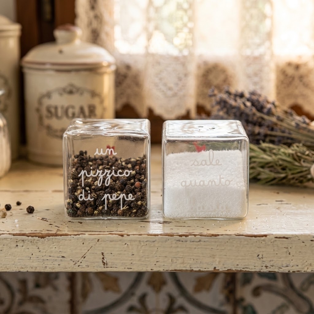 Square glass salt and pepper shakers set - Simple Day