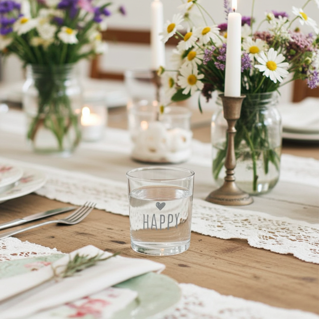Set 6 bicchieri acqua "Happy" - Simple Day