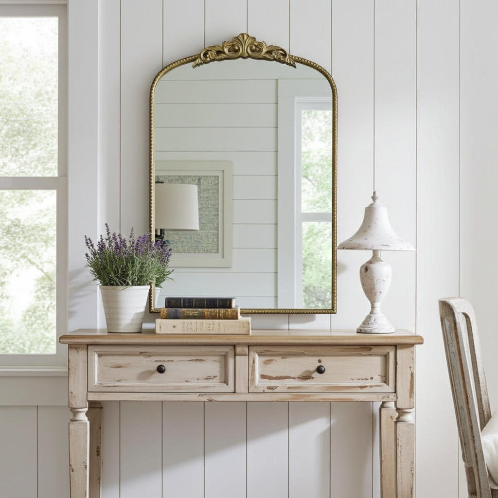 Specchio oro con decoro - Chic Antique