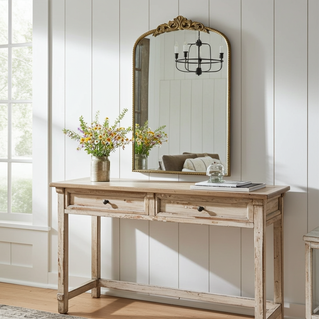 Specchio oro con decoro - Chic Antique