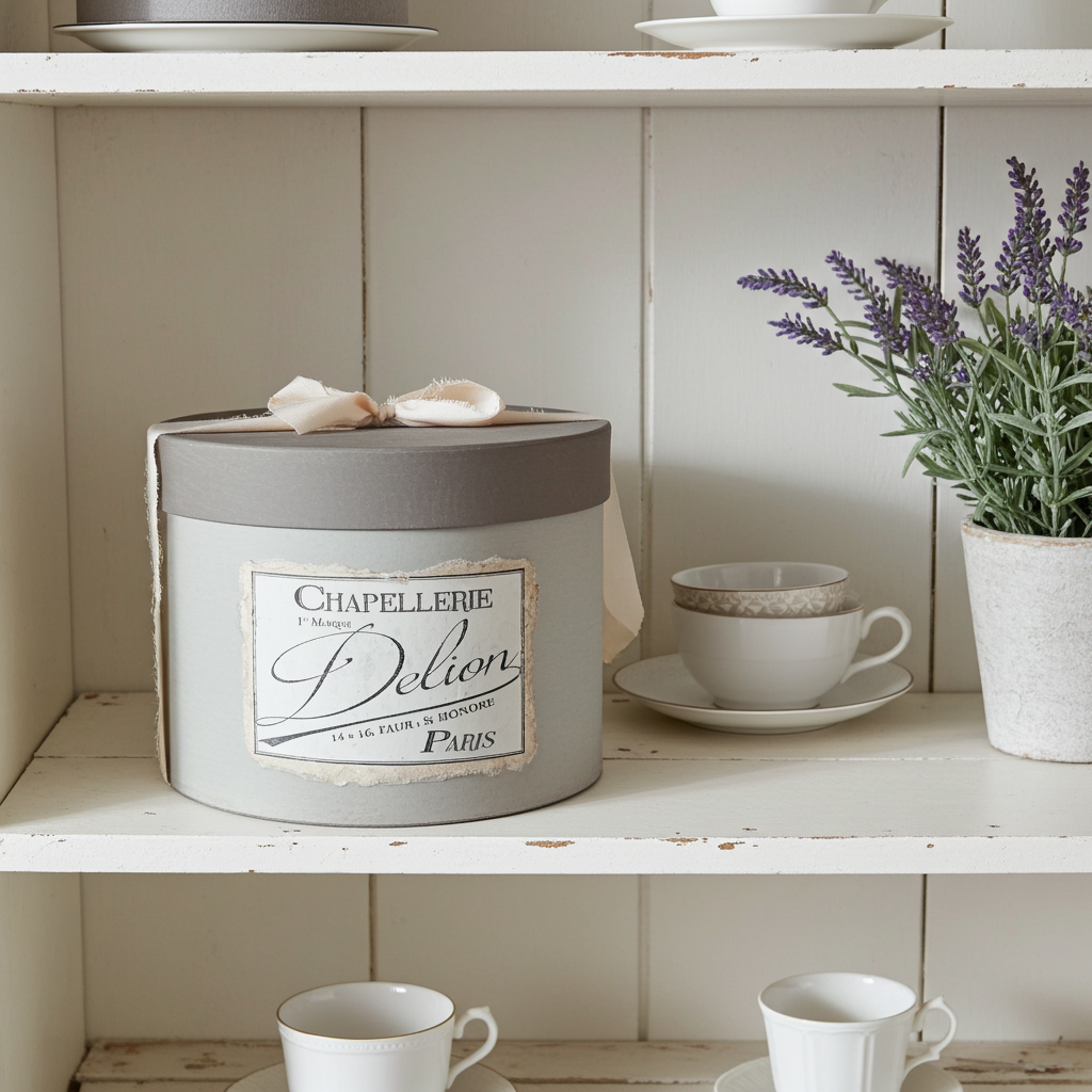 Cappelliera dipinta a mano - Beige