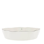 Piatto portata ovale con cuoricino nero - Bastion Collection