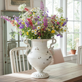 Antique white amphora vase