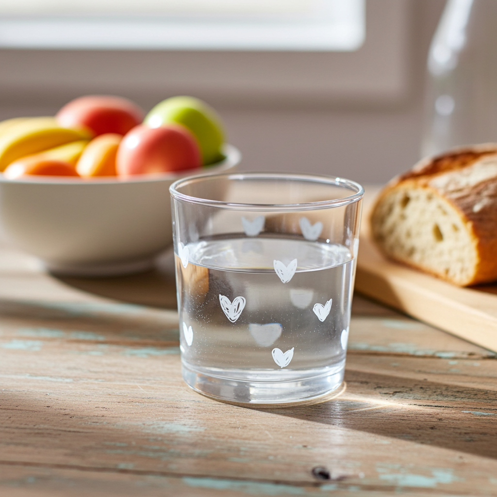 Set 6 bicchieri acqua "Cuori" - Simple Day