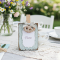 Handmade ceramic biscuit-decorated peg for package closure - 10x5cm