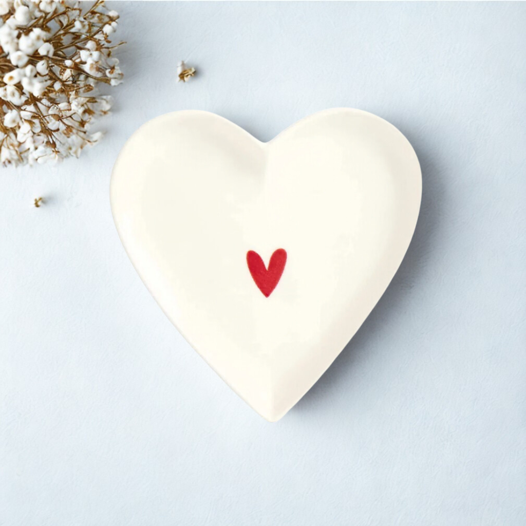 Set 2 piattini cuore rosso - Simple Day