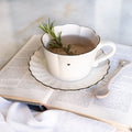 Bastion Collection Flower Cup with Handle and Saucer