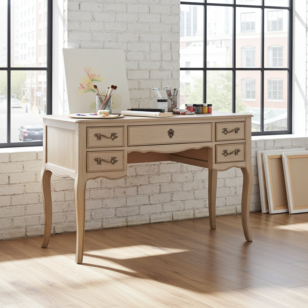 Scrittoio in legno collezione "Apollon" - Blanc Mariclò