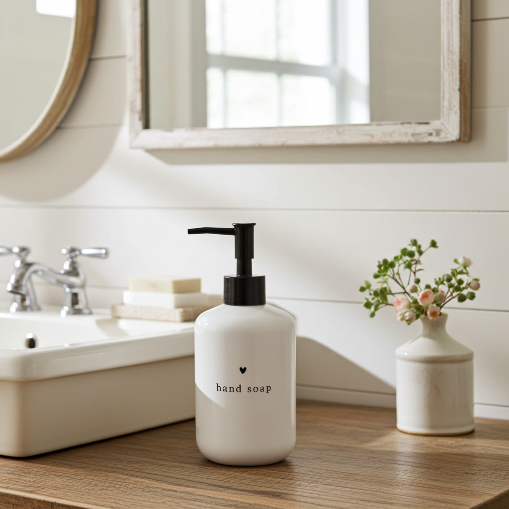 White Liquid Soap Dispenser - Bastion Collection